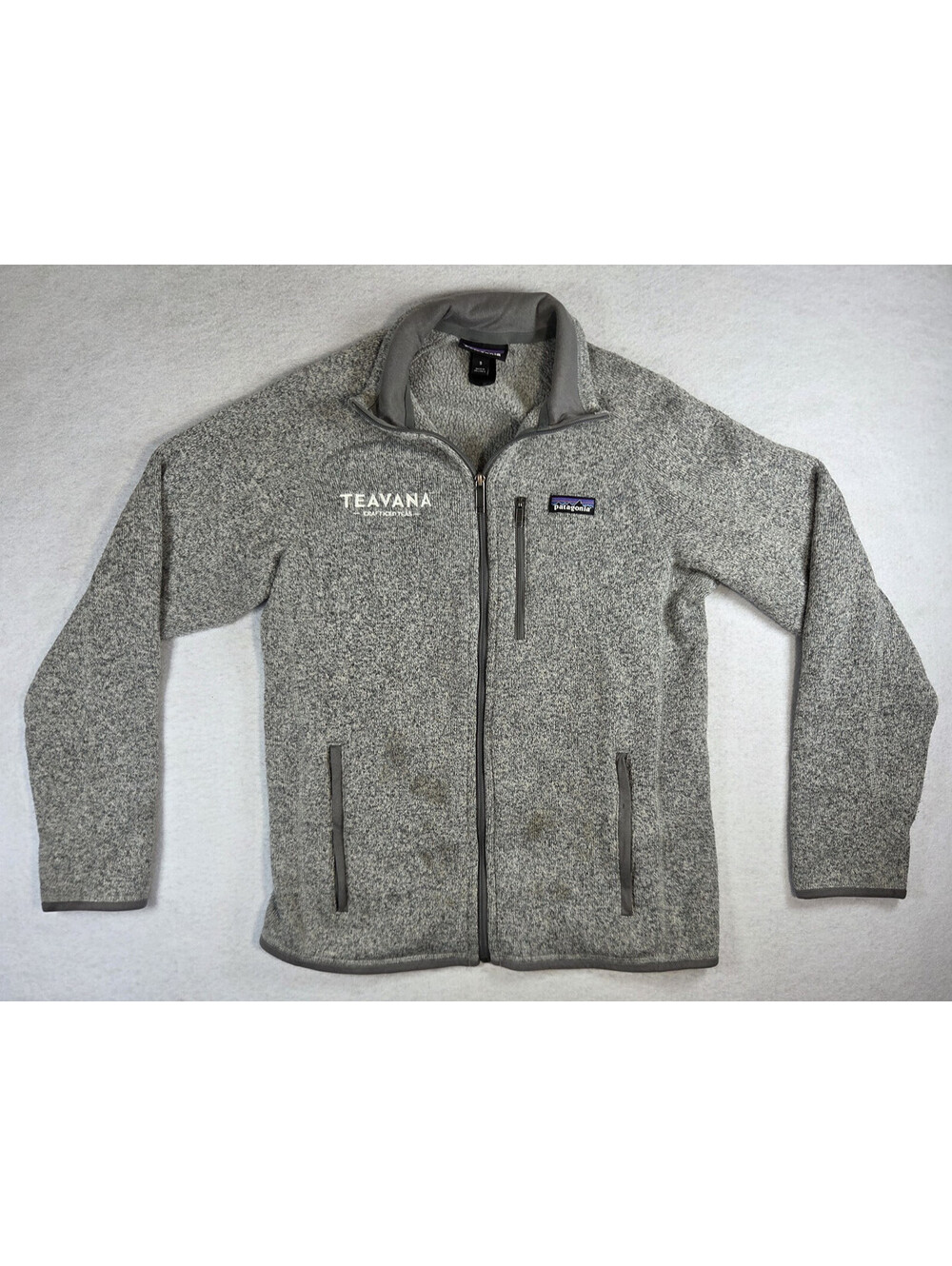 Patagonia Better Sweater Jacket Women’s Small Full Zip Gray Heather Fleece STAIN